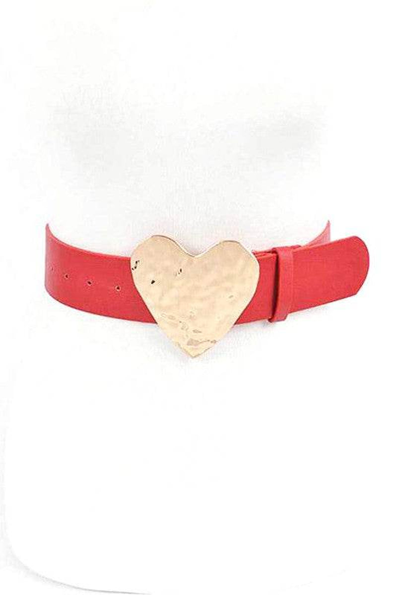 Stylish Plus Size Hammered Heart Buckle Belt for a Flawless Fit