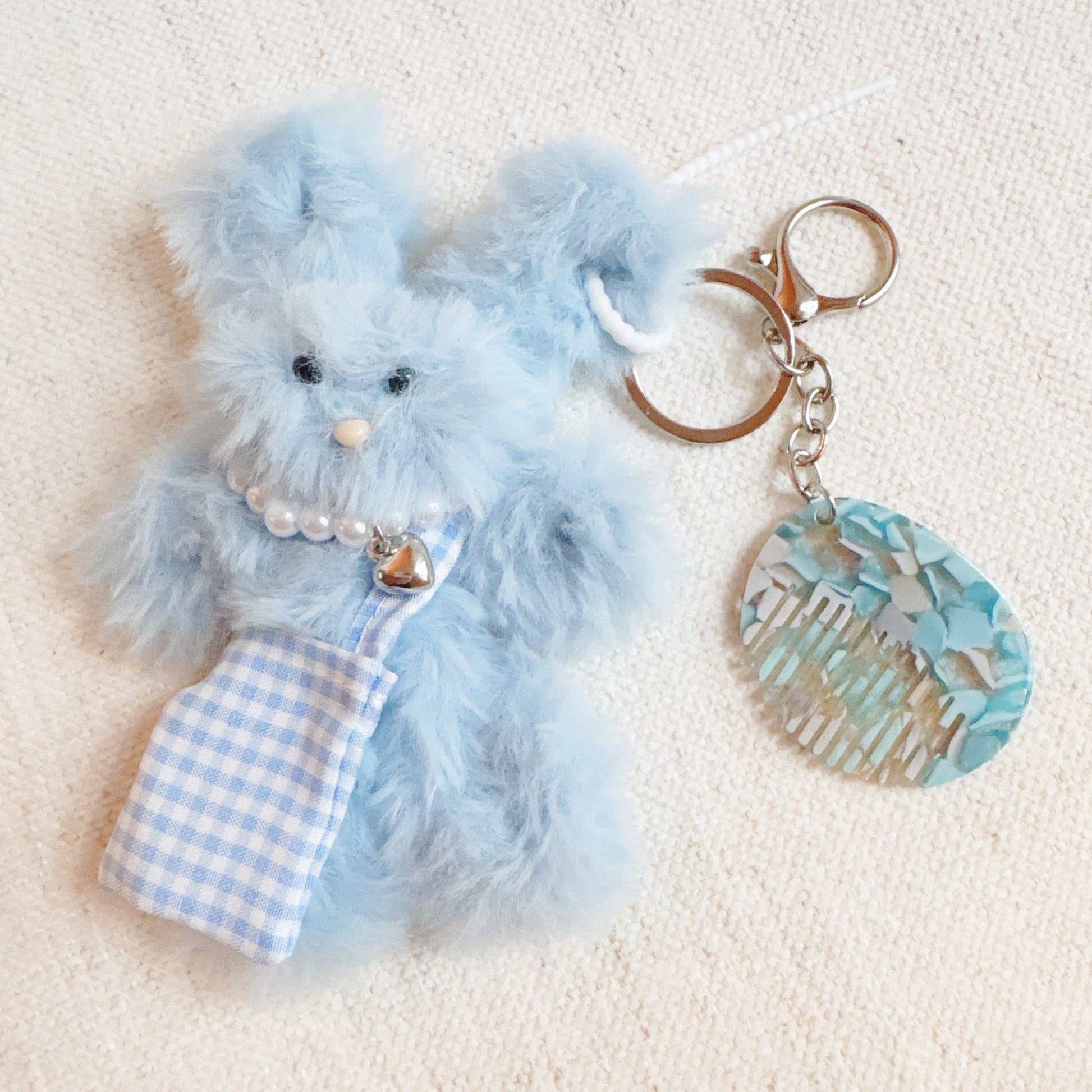 Adorable Rabbit Brush Bag Charm – Elevate Your Accessory Game with Whimsical Style