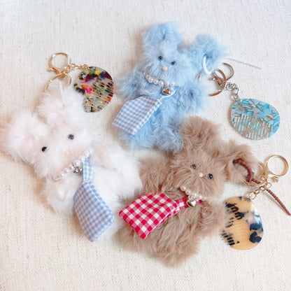 Adorable Rabbit Brush Bag Charm – Elevate Your Accessory Game with Whimsical Style