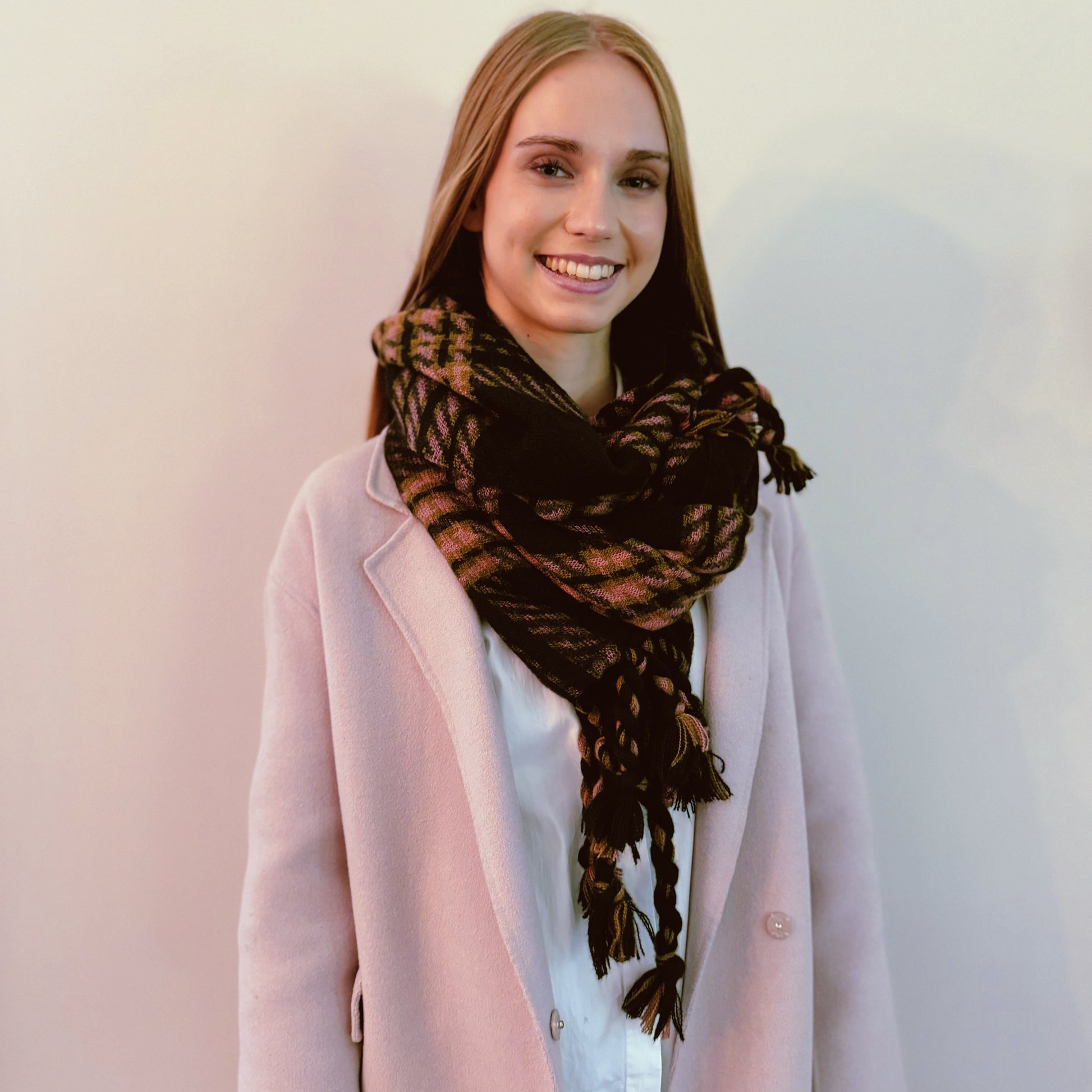 Chic Braided Fringe Plaid Scarf - Your Go-To Accessory for Every Occasion