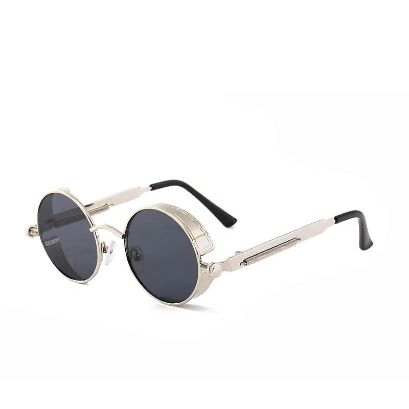 Unleash Your Inner Trendsetter with Our Metal Steampunk-Inspired Round Sunglasses for Men – The Ultimate Retro Fashion Statement!