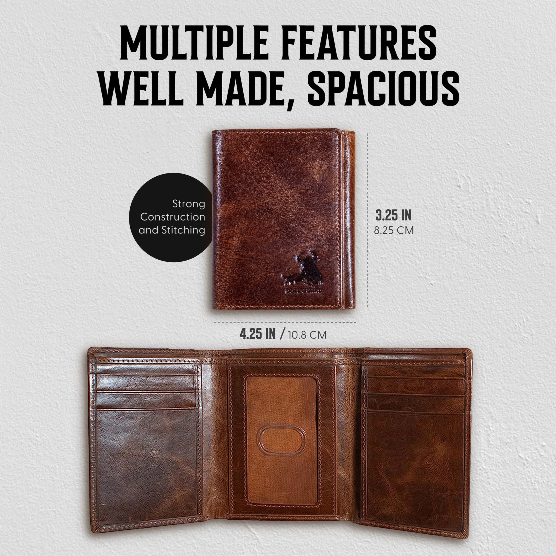 Elevate Your Style with the Best Leather Men’s RFID Trifold Wallet in Forest Brown – Secure, Stylish, and Adventure-Ready!
