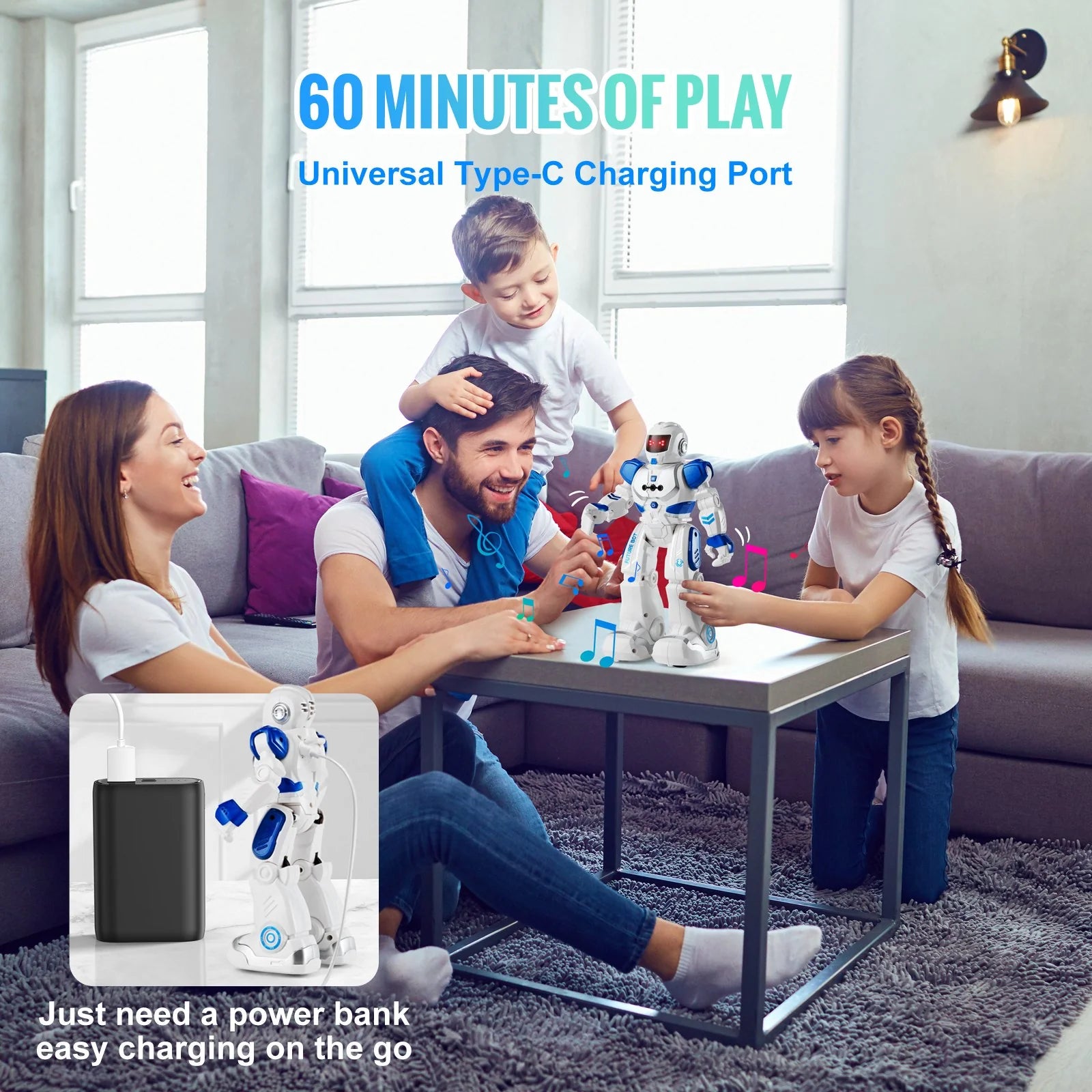 VEVOR Kids RC Robot Toy - Programmable, Dancing & Talking Fun for Ultimate Playtime!