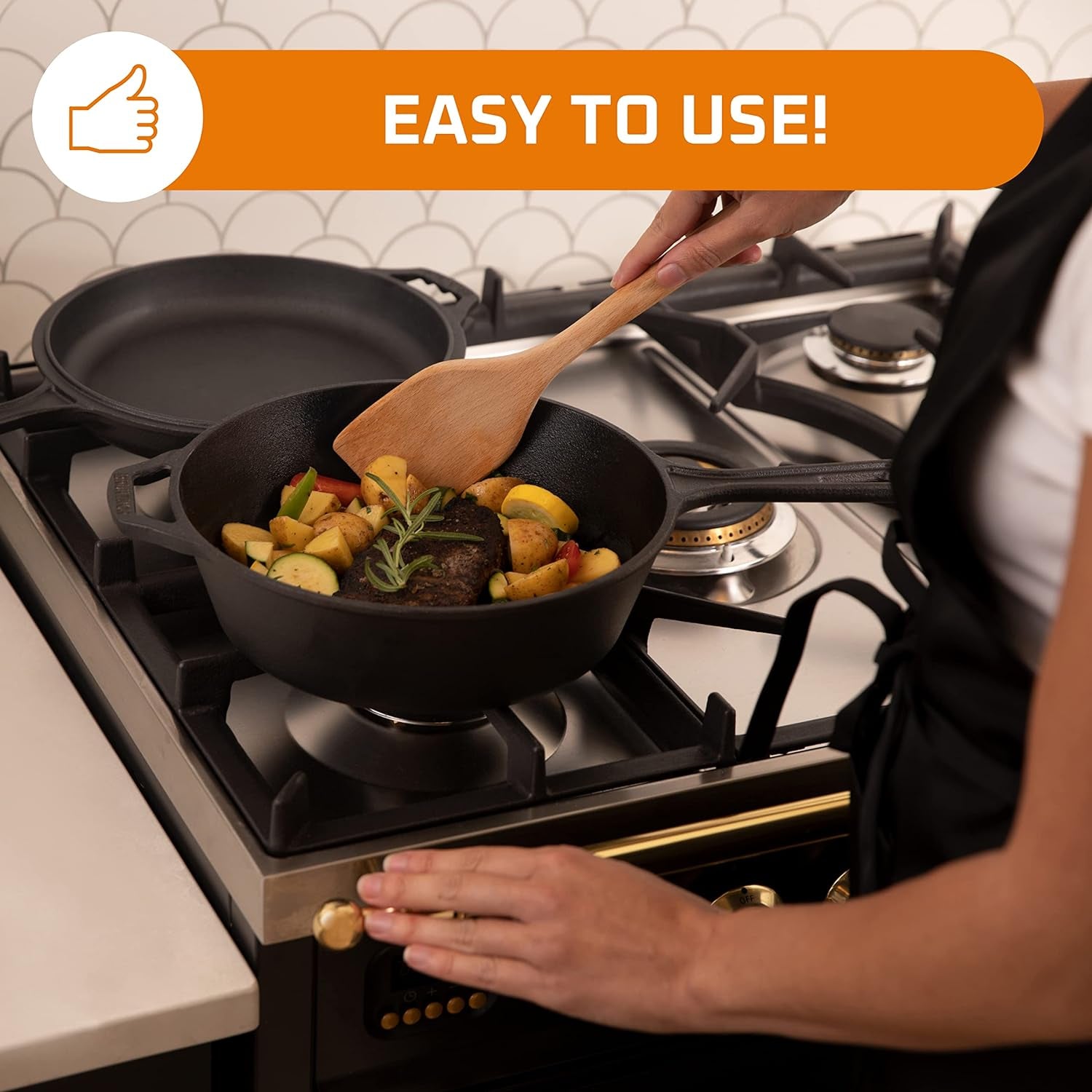 Experience Culinary Excellence with Our 3 Quart Pre-Seasoned Cast Iron Dutch Oven and Skillet Bundle - The Essential Cookware for Every Home Chef!