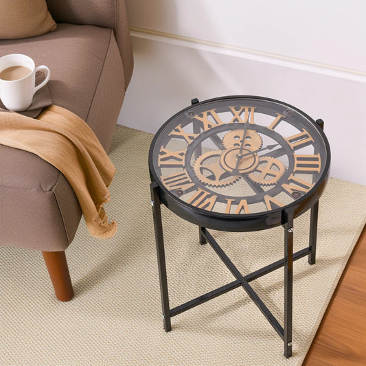 Industrial Elegance: Mechanical Clock Coffee Table for Modern Living Spaces