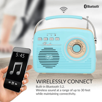 Revive the 1950s with Our Multi-Function Bluetooth Retro Speaker – Your Portable Music Companion!