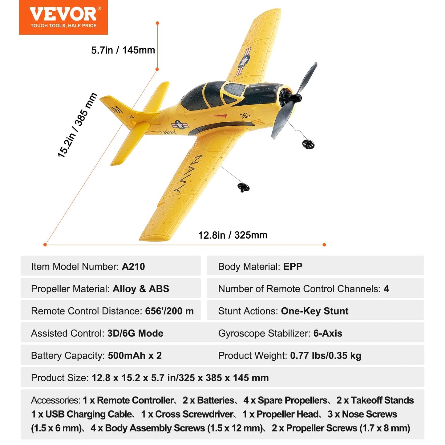 Soar High with the VEVOR Remote Control EPP Foam RC Airplane Trainer - Your Ultimate 2.4 GHz Wireless Flight Companion