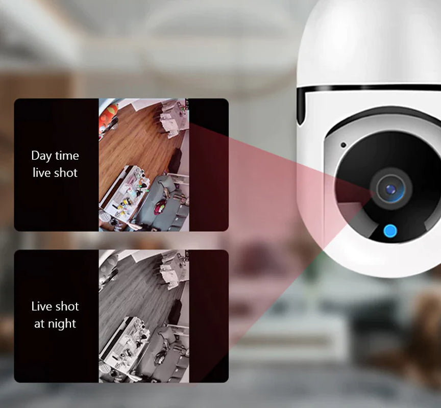 360° 1080P Wi-Fi IP E27 Light Bulb Camera with Infrared Night Vision for Smart Home Security