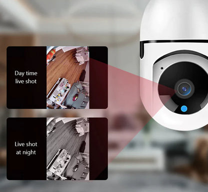 360° 1080P Wi-Fi IP E27 Light Bulb Camera with Infrared Night Vision for Smart Home Security