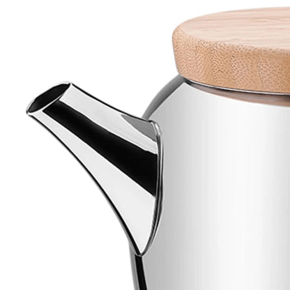 Discover the Elegance of Korkmaz Montana - 2.3L Stainless Steel Teapot with Exquisite Wooden Lid