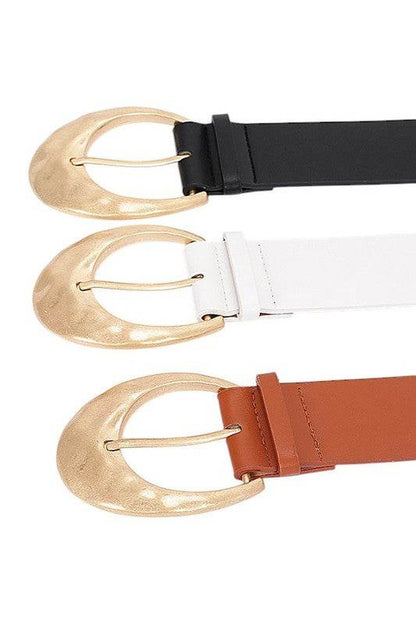 Elevate Your Look with the Classic Oval Buckle Fashion Belt