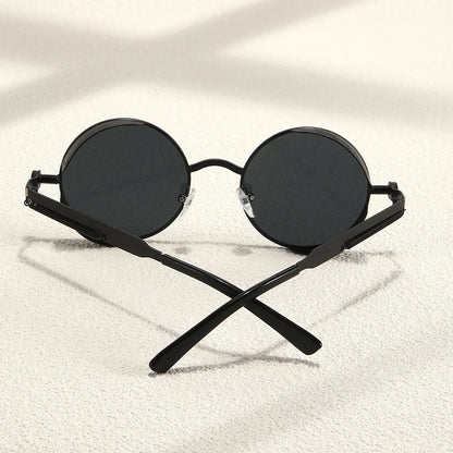 Unleash Your Inner Trendsetter with Our Metal Steampunk-Inspired Round Sunglasses for Men – The Ultimate Retro Fashion Statement!