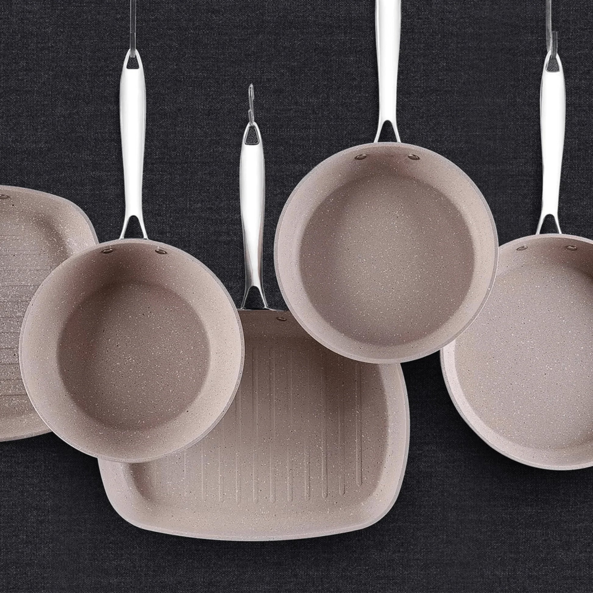 Upgrade Your Cooking with the Korkmaz Granita 9.5-Inch Non-Stick Aluminum Fry Pan and Tava - Perfect for Healthy Meals!