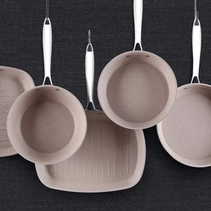 Upgrade Your Cooking with the Korkmaz Granita 9.5-Inch Non-Stick Aluminum Fry Pan and Tava - Perfect for Healthy Meals!