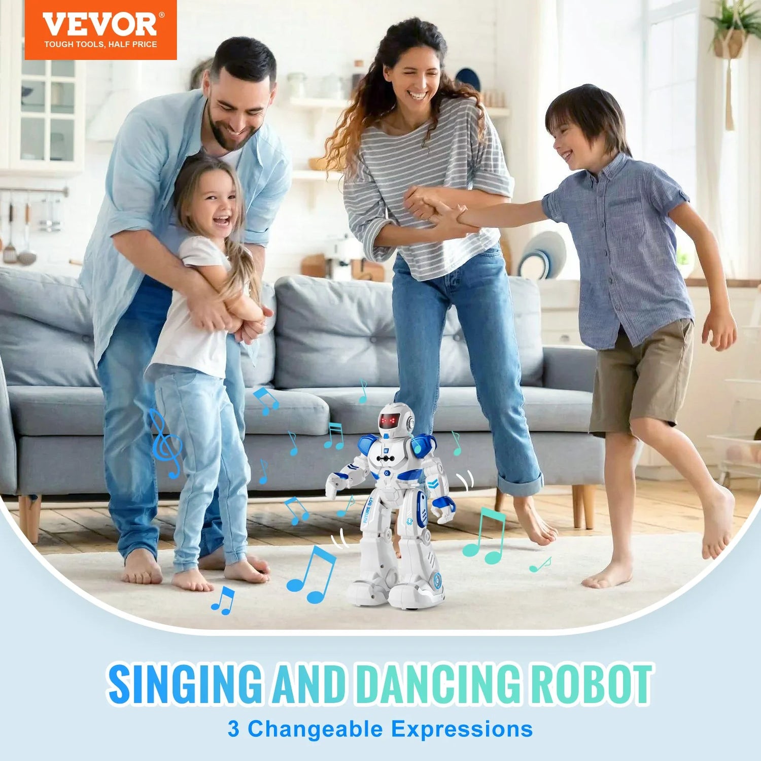 VEVOR Kids RC Robot Toy - Programmable, Dancing & Talking Fun for Ultimate Playtime!