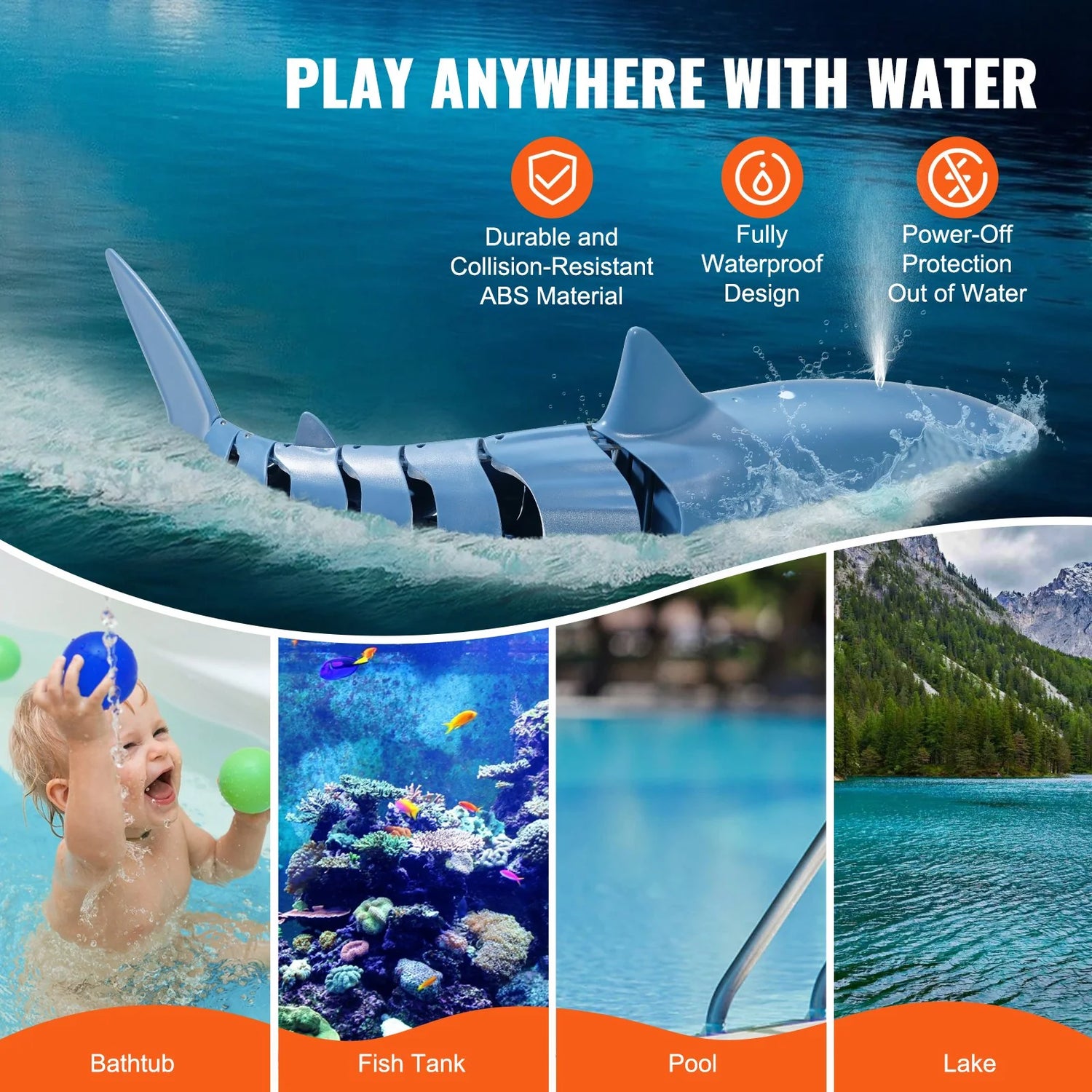 Experience Thrills with the VEVOR High-Speed Remote Control Shark Boat - The Ultimate 2.4 GHz RC Toy for Kids and Adults