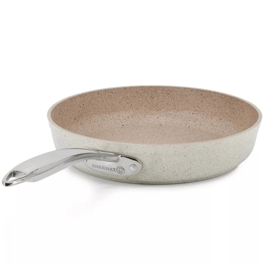 Upgrade Your Cooking with the Korkmaz Granita 9.5-Inch Non-Stick Aluminum Fry Pan and Tava - Perfect for Healthy Meals!