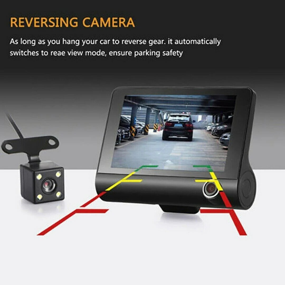 1080P Dual Lens HD Car DVR Dash Cam with G-Sensor and Rearview Recording