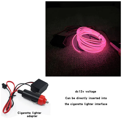 Neon LED EL Wire String Lights with Controller for Car and Party Decoration