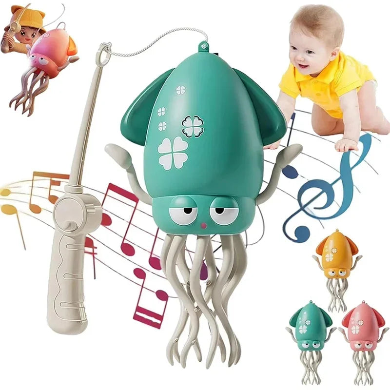 Exciting Electric Dancing Squid Toy with LED Lights, Music, and Smart Obstacle Avoidance for Endless Fun