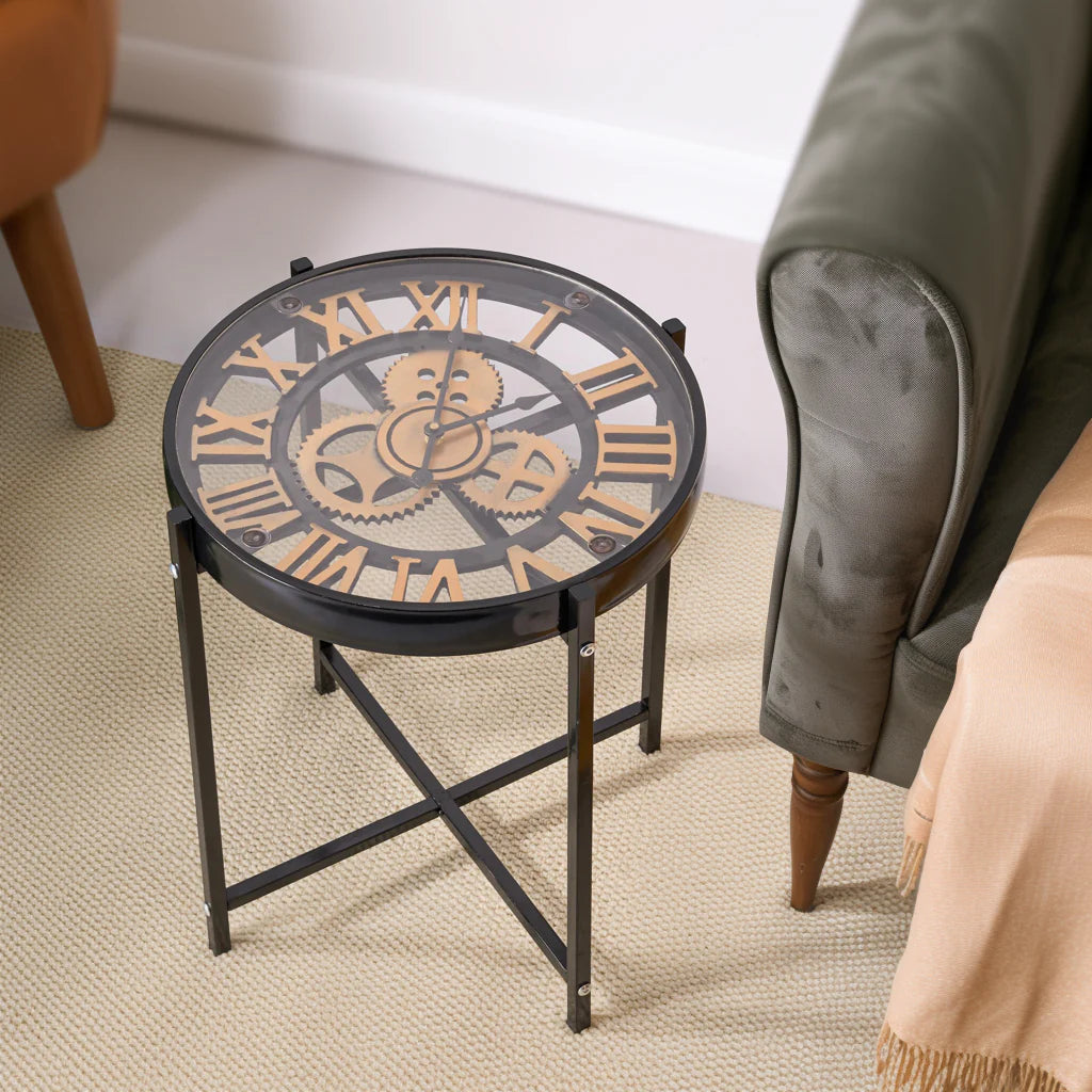 Industrial Elegance: Mechanical Clock Coffee Table for Modern Living Spaces