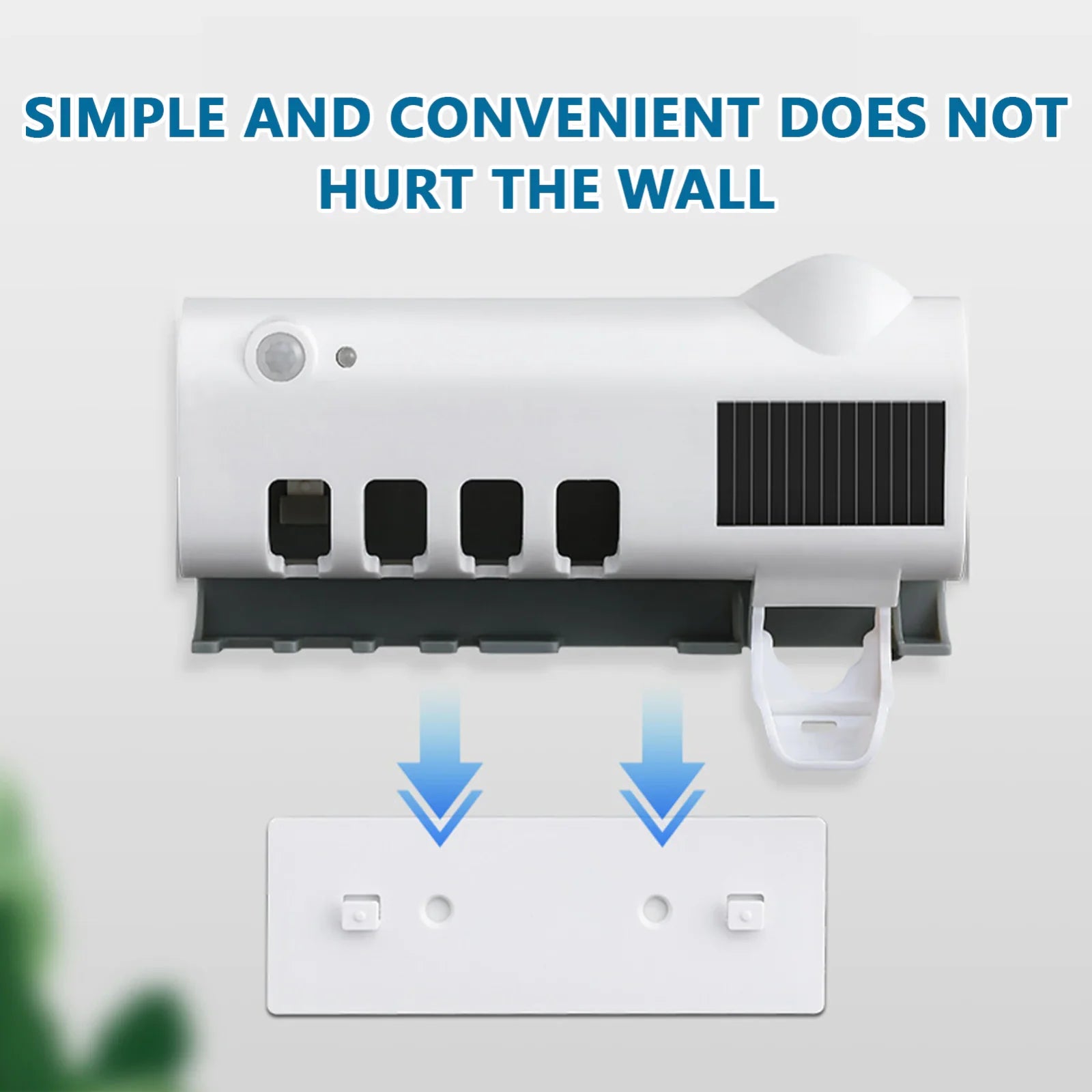 UV Light Toothbrush Sanitizer and Automatic Toothpaste Dispenser