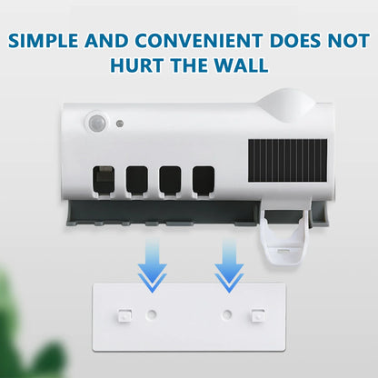 UV Light Toothbrush Sanitizer and Automatic Toothpaste Dispenser