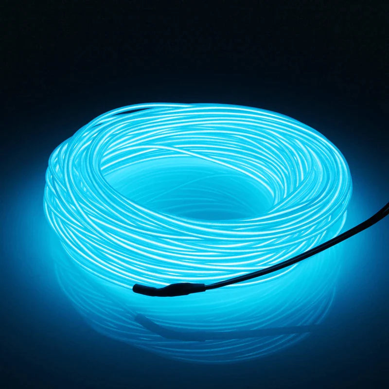 Neon LED EL Wire String Lights with Controller for Car and Party Decoration