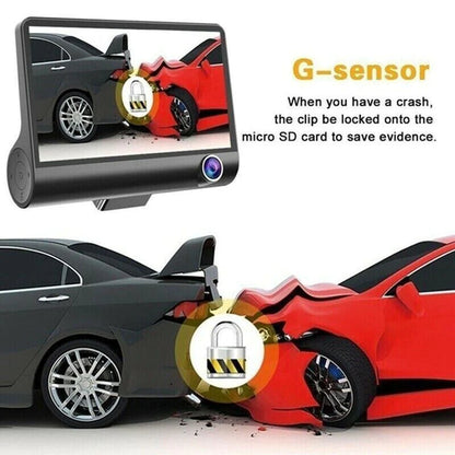 1080P Dual Lens HD Car DVR Dash Cam with G-Sensor and Rearview Recording