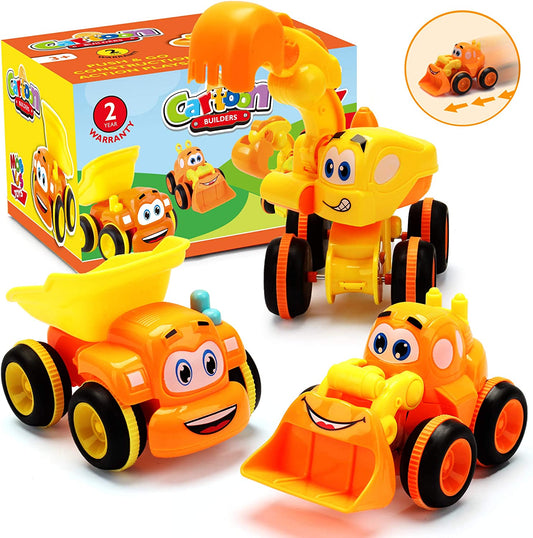 Exciting Friction-Powered Truck Playset for Toddlers – 3 Colorful Construction Vehicles for Endless Fun and Learning!
